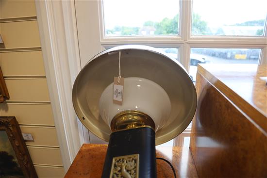 An Eileen Gray Sirene embossed metal and plastic desk lamp, height 17in.